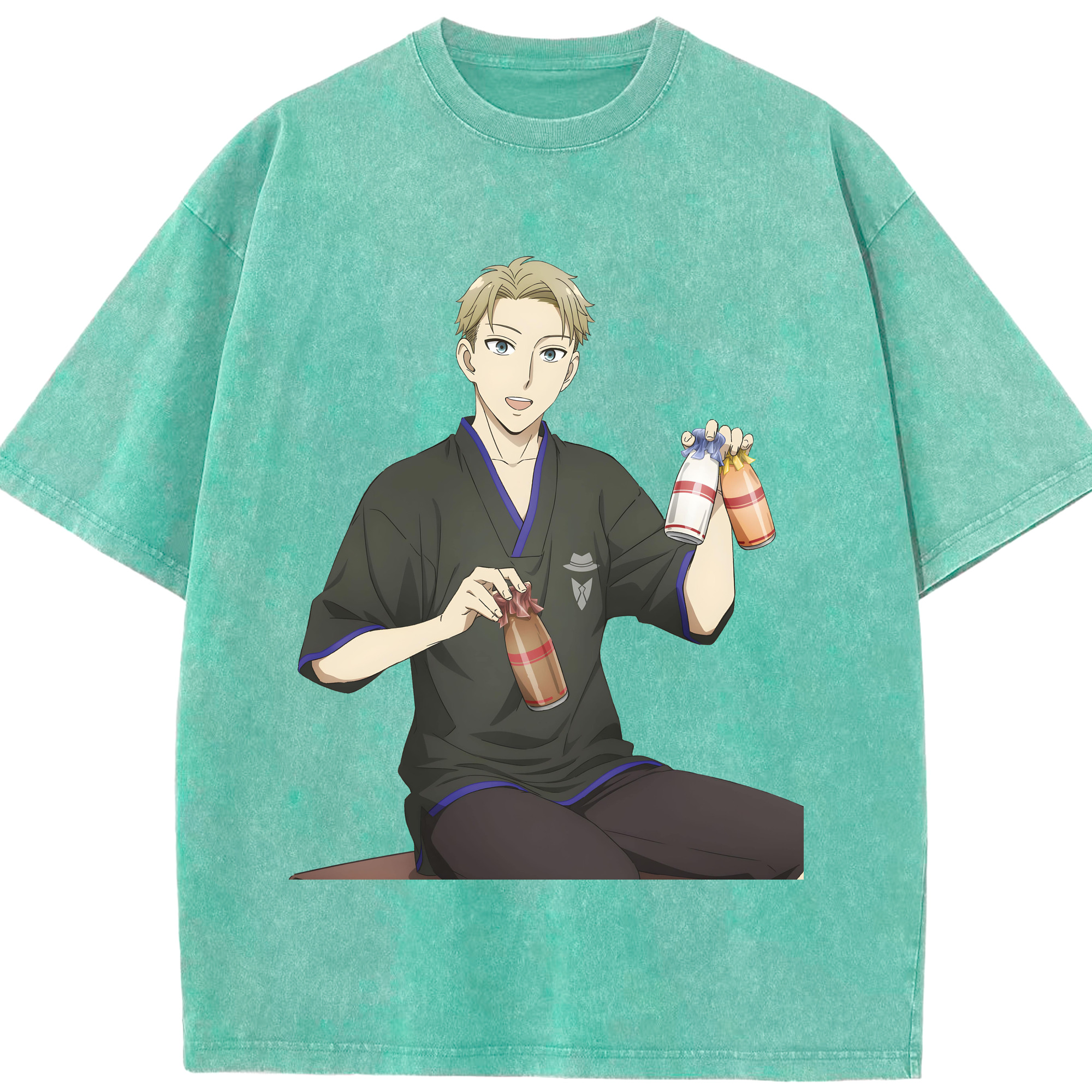 （画像用） SPY×FAMILY间谍家家酒 綿100% ヴィンテージ風 半袖Tシャツ（フロントプリント）